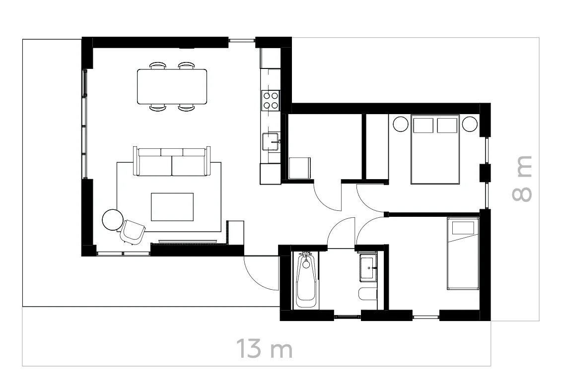 CHALET ground floor plan